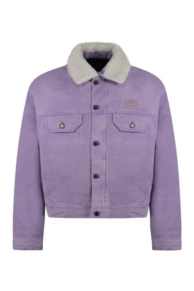 Acne Studios Denim Jacket In Purple