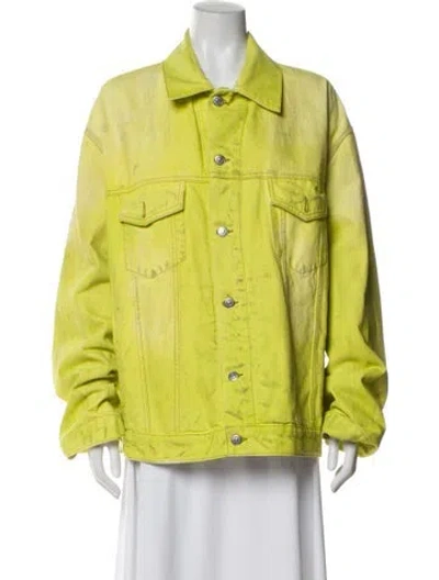 Pre-owned Acne Studios Denim Jacket In Yellow