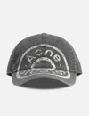 Acne Studios Denim Logo Cap In Gray