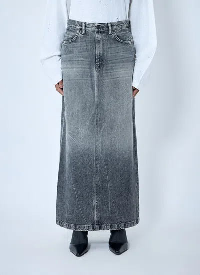Acne Studios Women Denim Maxi Skirt In Gray