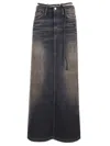 Acne Studios Talia Denim Maxi Skirt In Blue
