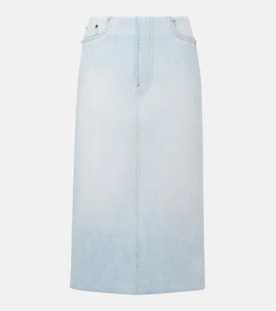 Acne Studios Denim Midi Skirt In Blue