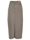 Acne Studios Gray Faded Denim Maxi Skirt In Grey