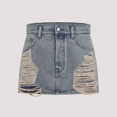 Acne Studios Women's Denim Mini Skirt In Blue