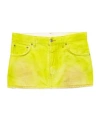 Acne Studios Denim Mini Skirt In Yellow