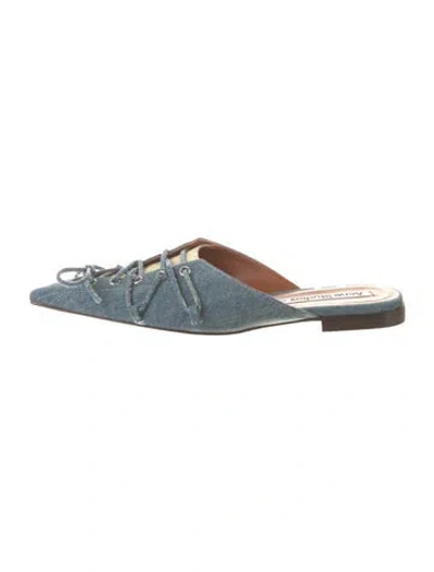 Pre-owned Acne Studios Denim Mules In Blue