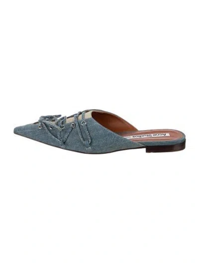 Pre-owned Acne Studios Denim Mules In Blue