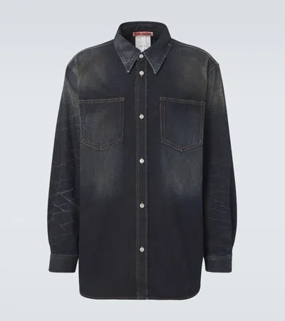 Acne Studios Karto Darkside Denim Shirt In Dark Blue