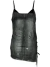Acne Studios Printed Cotton Jersey Sleeveless Top In Black