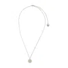 Acne Studios Denim Rivet Necklace In Metallic