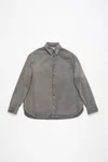 Acne Studios Denim Shirt - Loose Fit In Anthracite Grey