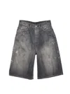 Acne Studios Denim Shoorts Loose Fit In Gray
