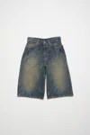 Acne Studios Judda Straight-leg Denim Shorts In Dark Blue