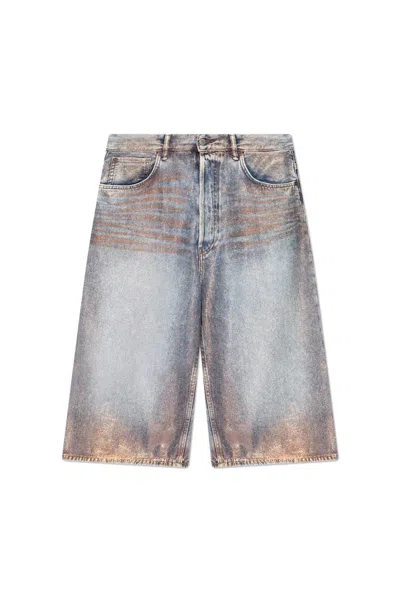 Acne Studios Denim Shorts In Blue