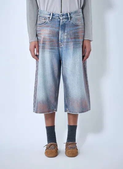Acne Studios Denim Shorts In Blue