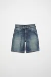 Acne Studios Loose Fit Denim Shorts In Mid Blue