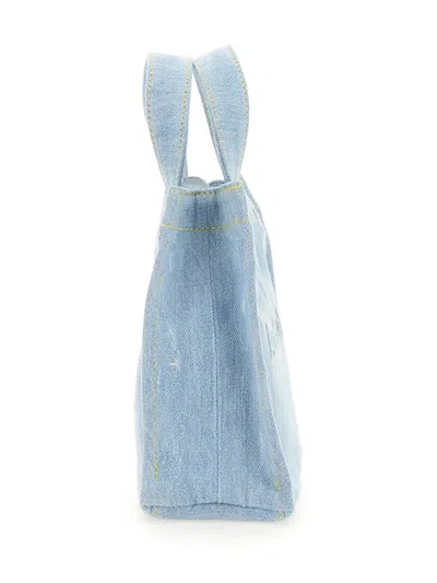 Acne Studios Denim Shoulder Bag In Blue