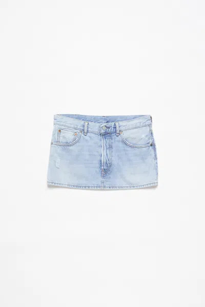 Acne Studios Denim Skirt In Light Blue