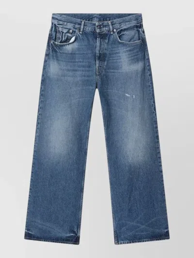 Acne Studios Denim Straight-leg Trousers In Blue
