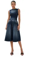 Acne Studios Denim Stretch Dress Dark Blue In Blue
