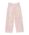 Acne Studios Denim Trousers With Belt Loops In Pink