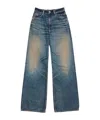 Acne Studios Womens Dark Blue 2023 Wide-leg Denim Jeans In Blue