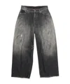 Acne Studios Denim Trousers With Belt Loops In Black
