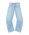 Acne Studios Denim Trousers With Belt Loops In Blue