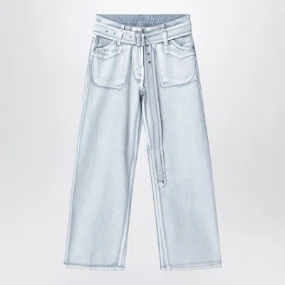 Acne Studios Denim Trousers With Matching Adjustable Belt Women In Blue