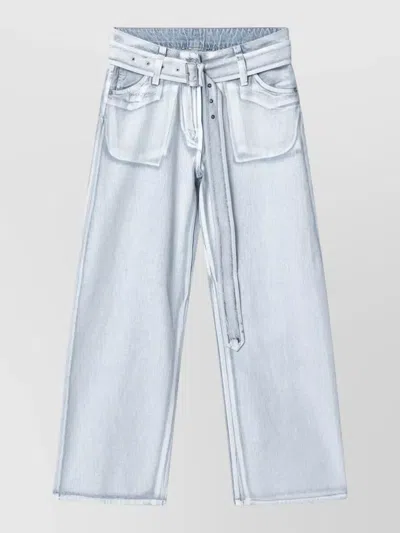 Acne Studios Denim Wide-leg Trousers In Blue