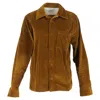 Acne Studios Denver Button-down Overshirt In Brown Corduroy In Brown