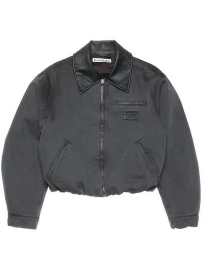 Acne Studios Detachable-hood Jacket In Grey