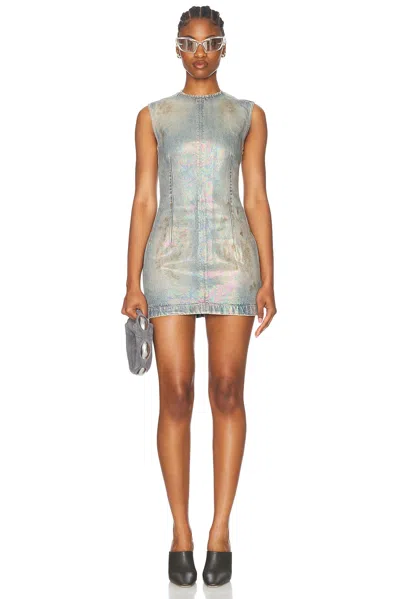 Acne Studios Devon Dress In Mid Blue