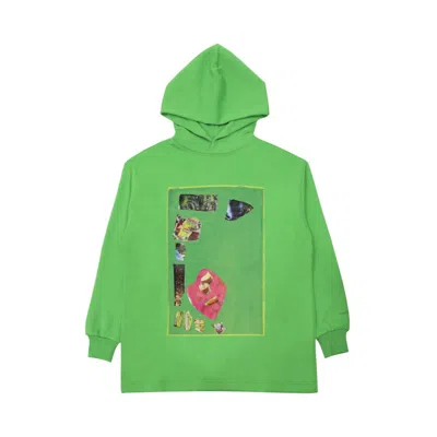 Acne Studios Digital Print Hooded Sweatshirt In Green