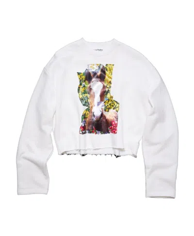 Acne Studios Digital Printed Sweatshirt In Light White