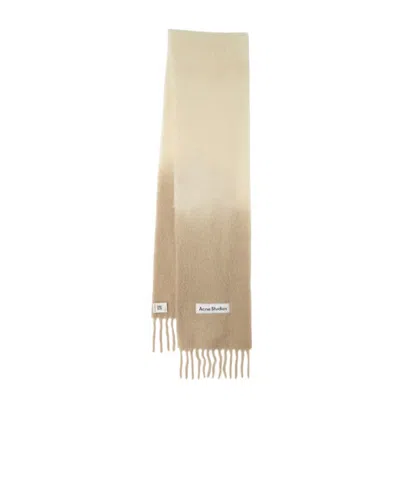 Acne Studios Dip Dye Alpaca Blend Scarf -  - Women  - Light Beige - Unique In Brown