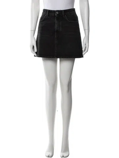 Pre-owned Acne Studios Distressed Accents Mini Skirt In Black