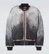 Acne Studios Distressed-effect Bomber Jacket In Multicoloured