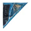 Acne Studios Distressed Denim & Leather Silk Scarf In Multicolor