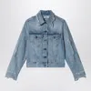 Acne Studios Distressed Denim Jacket Light Blue