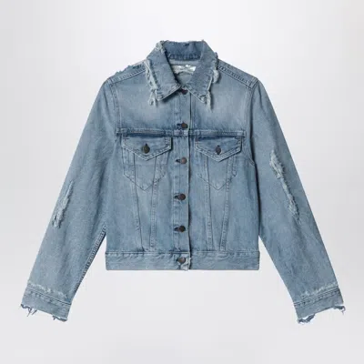 Acne Studios Distressed Denim Jacket Light Blue