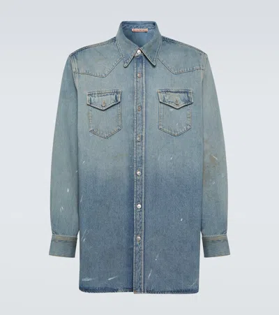 Acne Studios Denim Shirt In Clear Blue