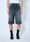 Acne Studios Distressed Denim Shorts In Blue