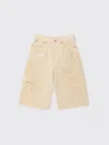 Acne Studios Distressed Denim Shorts In White
