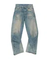 Acne Studios Distressed Denim Trousers In Blue