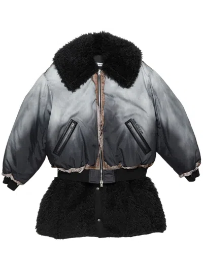 Acne Studios Distressed-effect Bomber Jacket In Multi