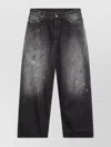 Acne Studios Distressed Effect Five-pocket Jeans In Black