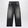 Acne Studios Black Distressed Effect Jeans Men In Black