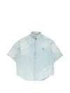 Acne Studios T-shirt Im Distressed-look In Blue