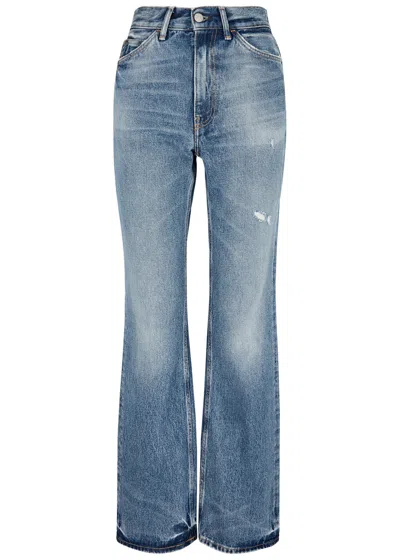 Acne Studios Distressed Flared-leg Jeans In Blue